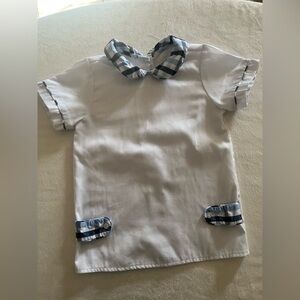 Kids White Button-Up Shirt 4T